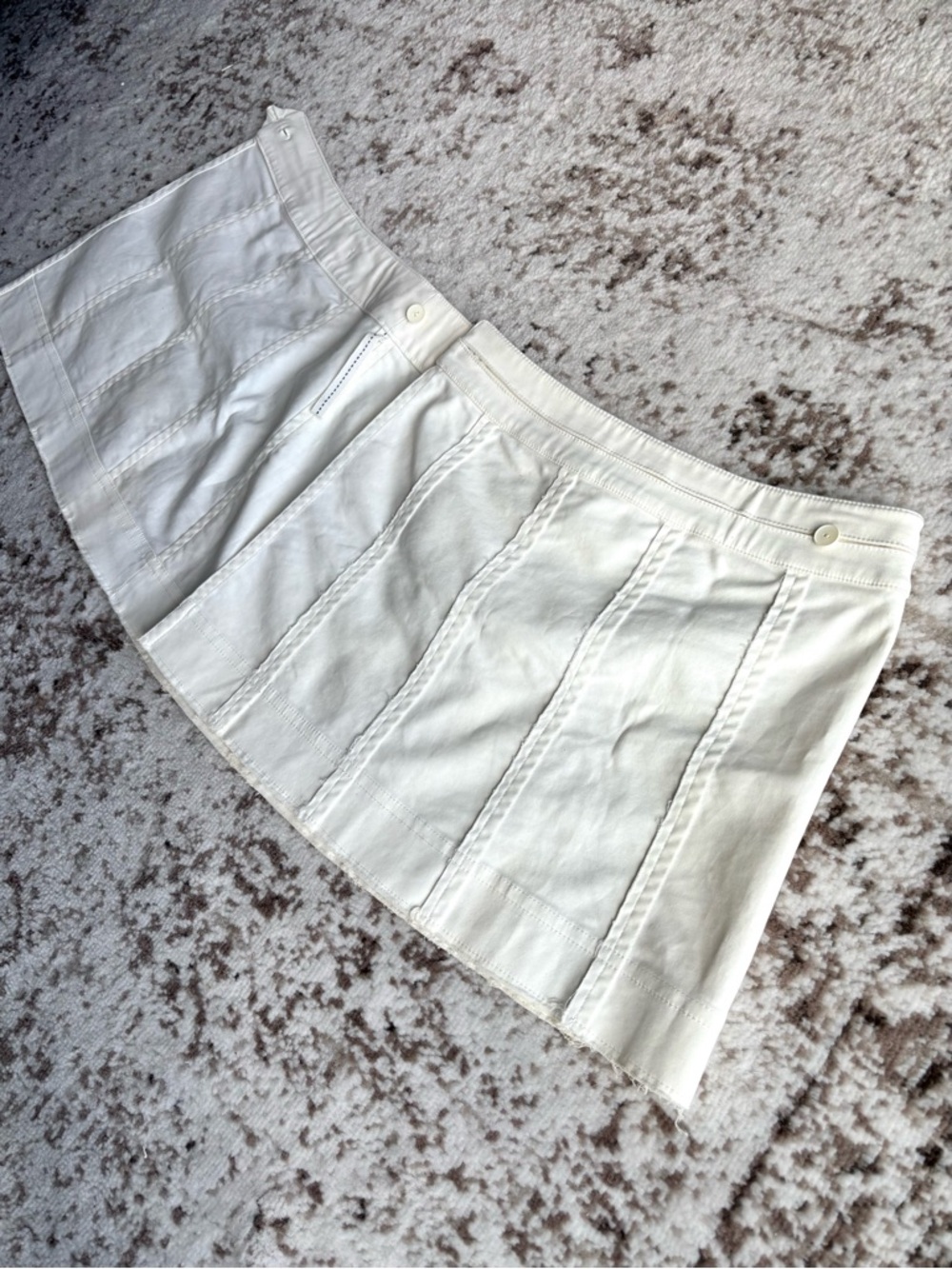 Zuczug Cream Wrap Mini Skirt - Clean A-Line Panel Design - Picture 4 of 10